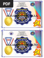 WITH HONORS AWARD Certificate Sample