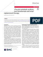 Management of Acute Metabolic Acidosis in The ICU Sodium Bicarbonate