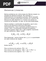 Sistema Lineares