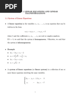 Chapter 1 Linear Equations and Linear Transformations