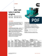 Diesel Generator Set Qsl9 Series Engine: 275 Kva - 330 Kva 50 HZ 250 Kwe - 300 Kwe 60 HZ