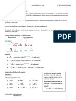 1° Radicación de Fracciones