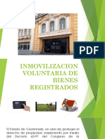 Presentacion de La Ley de Inmovilizacion Voluntaria de Bienes Registrados