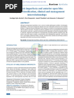 Amelogenesis Imperfecta and Anterior Open Bite: Etiological, Classification, Clinical and Management Interrelationships