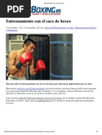 Entrenamiento Con El Saco de Boxeo