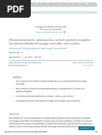 Dimensionamiento, Optimización, Control y Gestión Energética Del Sistema Híbrido de Energía Renovable: Una Revisión