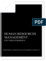 Human Resources Management: End Term Submission