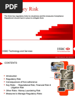 Regulatory Risk: HSBC Technology and Services