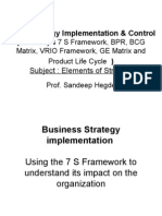 Elements of Strategy - 6 - Strategy Implementation & Control