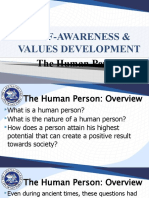 Self-Awareness & Values Development: The Human Person