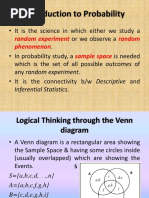 Introduction To Probability: Random Experiment Random Phenomenon Sample Space