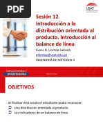 Introducción A La Distribución Orientada Al Producto. Introducción Al Balance de Línea