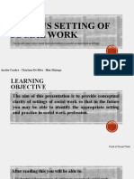 Various Setting of Social Work