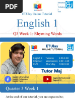 Etulay Online Tutorial: English 1