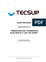 Lab 3 Medicion de Corriente Electrica y Ley de Ohm