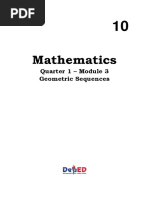 Math 10 - q1 - WK 3 - Module 3 - Geometric Sequences