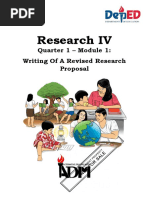 Research IV: Quarter 1 - Module 1: Writing of A Revised Research Proposal