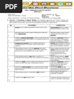 Oral Communication in Context: Module 2 - 1 Quarter - SY20212022