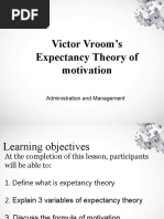 Vroom Expectancy Theory