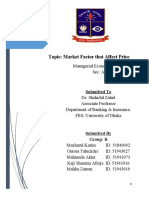 Market Factor That Affect Price