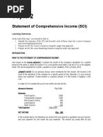 Topic II - Statement of Comprehensive Income