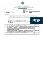 End-Term Examination Program Name Academic Year/ 2021-22/ IV Course Code Course Name Human Resource Management Total Marks 40 Time 2 Hours