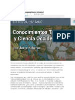 Conocimientos Tradicionales y Ciencia Occidental