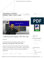 Diferença Entre Speak, Talk, Tell e Say - Iupi Inglês Criativo