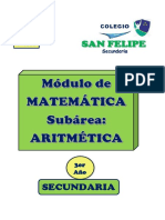 3er Grado ARITMÉTICA 7ra Unidad