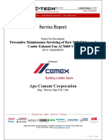 Service Report - PMS of Line 2 Cooler Exhaust Fan and Raw Mill EP Fan - ACS600 VFD