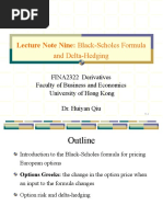 Derivatives - 9 - BS Formula and Delta-Hedging