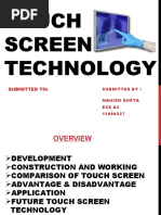 Touch Screen Technology: Submitted To