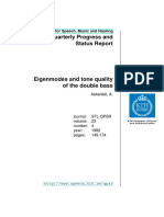 Anders G. Askenfelt - (Report) Eigenmodes and Tone Quality of The Double Bass-KTH (1982)