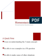 Homeostasis: We Run and Run and Run To Stay in The Same Place