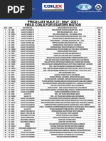 PRICE LIST W.E.F. 01-MAY - 2021 Field Coils For Starter Motor