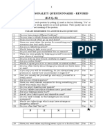 Eysenck'S Personality Questionnaire - Revised (E.P.Q.-R) : Please Remember To Answer Each Question