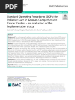 Standard Operating Procedures (Sops) For Palliative Care in German Comprehensive Cancer Centers - An Evaluation of The Implementation Status