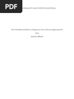 Role of Probability and Statistics in Electrical Engineering Field - Final Draft