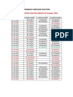 Duty Roster May 2021