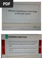 Lesson 2. Hypothesis On The Origin of The Solar System