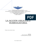 Trabajo Obligaciones La Accion Oblicua o Subrogatoria