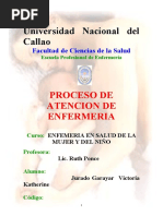 Universidad Nacional Del Callao: Proceso de Atencion de Enfermeria