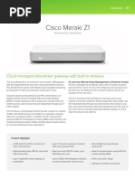 Cisco Meraki Z1: Cloud-Managed Teleworker Gateway With Built-In Wireless