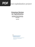 National Capitalization Project: Literature Review On Capitalization