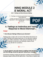 Learning Module 2 The Moral Act: BALABAT, Julie Marie B