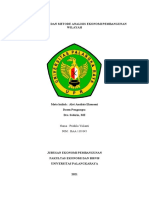 Ringkasan Alat Dan Metode Analisis Ekonomi Pembangunan Wilayah