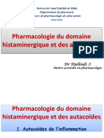 Pharmaco Du Domaine Des Autacoïdes Et de L'histamine 2020-2021