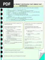 Present Simple/ Present Continuous/ Past Simple/ Past Continuous