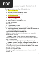 Unit One Chemistry