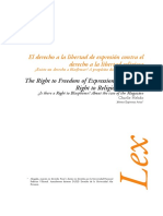 El Derecho A La Libertad de Expresión Contra El Derecho A La Libertad Religiosa